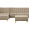 Schlafsofa ABERDEEN Samtstoff Sandb. Ottom. L/R CH