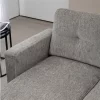 HOMCOM Sofá Chaise Longue Sofá em Forma de L Estofado em Poliéster Sofá de Canto Reversível com 3 Almofadas e Pés de Madeira para Sala de Estar Carga Máxima 180 kg 186x130x84 cm Marrom Degradado
