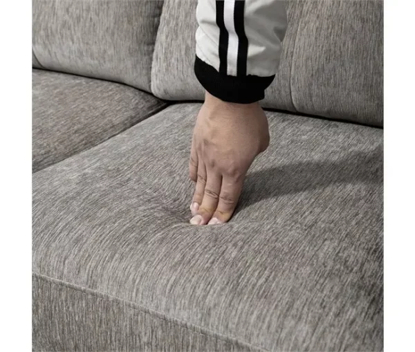 HOMCOM Sofá Chaise Longue Sofá em Forma de L Estofado em Poliéster Sofá de Canto Reversível com 3 Almofadas e Pés de Madeira para Sala de Estar Carga Máxima 180 kg 186x130x84 cm Marrom Degradado