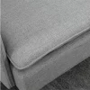 HOMCOM Sofá de 2 Lugares Sofá Moderno Estofado em Poliéster com 4 Almofadas Apoio para os Braços e Pés de Aço para Sala de Estar Escritório Carga Máxima 240 kg 139x68x80 cm Cinza