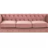3-Sitzer CHESTERFIELD rosa Samt CH