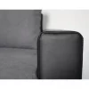 Sofá de canto U com cama 4 lugares e duas arcas GOLF cinza e preto