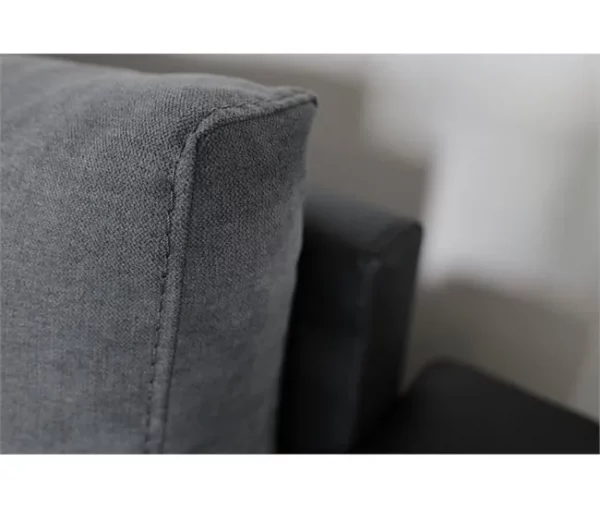 Sofá de canto U com cama 4 lugares e duas arcas GOLF cinza e preto