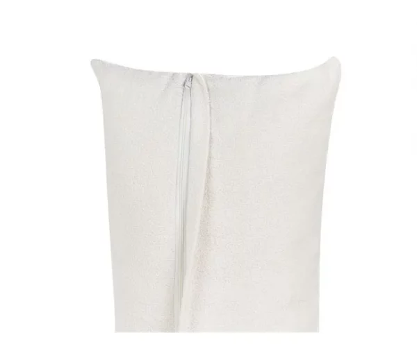 Sofá 3 lugares em bouclé branco creme VINSTRA