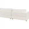 Sofá 3 lugares em bouclé branco creme VINSTRA