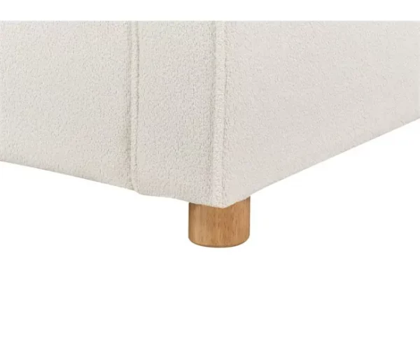 Sofá 3 lugares em bouclé branco creme VINSTRA