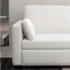 HOMCOM Sofá de 3 Lugares Sofá Sala de Estar Estofado em Poliéster com 2 Almofadas Acolchoadas Sofá Elegante 178x82x85 cm Creme