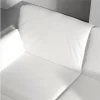 HOMCOM Sofá de 3 Lugares Sofá Sala de Estar Estofado em Poliéster com 2 Almofadas Acolchoadas Sofá Elegante 178x82x85 cm Creme