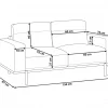 Fabric Sofa SOVIK, 2-seater, Cream Beige  DEF