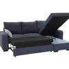 Chaise longue com cama BROADWAY reversível 3 lugares cinza escuro