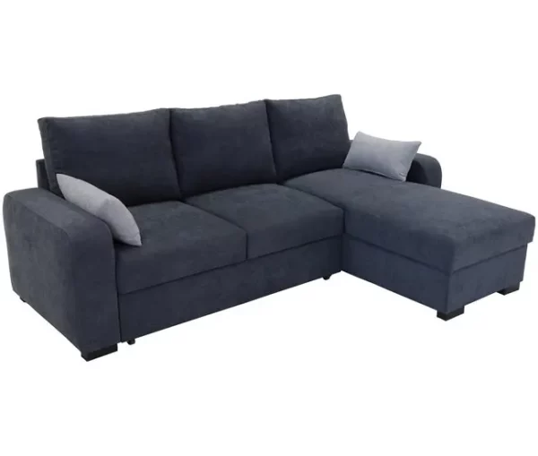Chaise longue com cama BROADWAY reversível 3 lugares cinza escuro