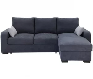 Chaise longue com cama BROADWAY reversível 3 lugares cinza escuro