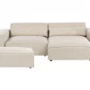 2 Seater L w Ottoman, HELLNAR, Beige,DEF