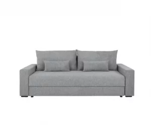 Sofá-cama PIA 3 lugares com arca cinzento