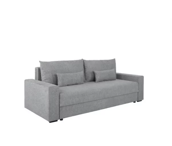 Sofá-cama PIA 3 lugares com arca cinzento