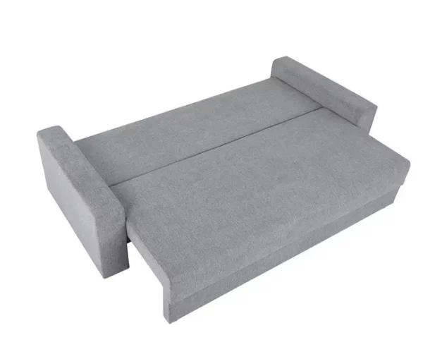 Sofá-cama PIA 3 lugares com arca cinzento