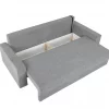 Sofá-cama PIA 3 lugares com arca cinzento