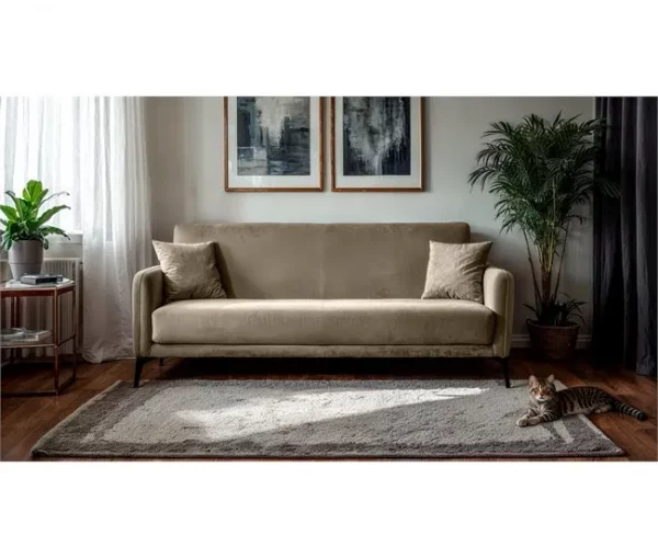 Sofá cama TOM 3 lugares cor bege