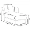 Left Hand Chaise Lounge Blue ARTHEZE DEF