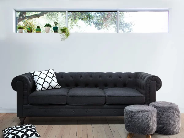 3-Sitzer CHESTERFIELD Graphitgrau CH
