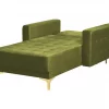 Chaise-longue reclinável em veludo verde ABERDEEN
