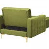 Chaise-longue reclinável em veludo verde ABERDEEN