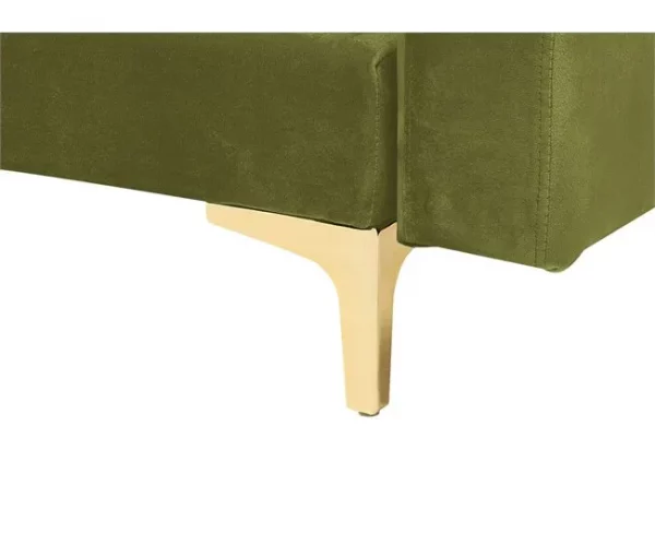 Chaise-longue reclinável em veludo verde ABERDEEN