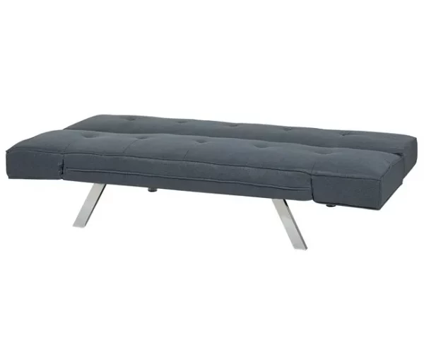 Sofá-cama de 3 lugares em tecido azul escuro BRISTOL