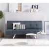 Sofá-cama de 3 lugares em tecido azul escuro BRISTOL