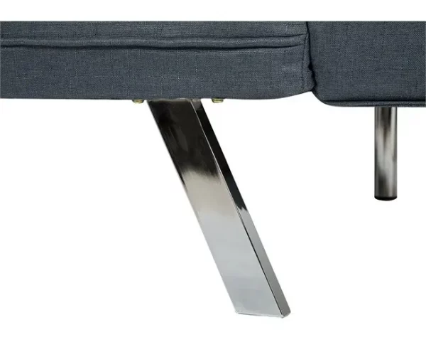 Sofá-cama de 3 lugares em tecido azul escuro BRISTOL