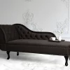 Chaiselongue NIMES samt, dunkelbraun, linksseitig CH