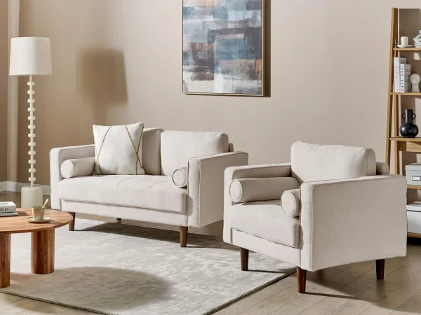 2 Seater + Armchair NURMO Beige DEF