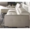 Sofá chaise longue esquerdo em pele de areia