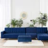 Schlafsofa ABERDEEN Samt Marineblau Otto+Mittel L/R CH