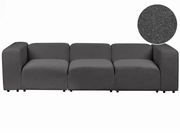 Sofa FALSTERBO 3 seater boucle dark grey DEF