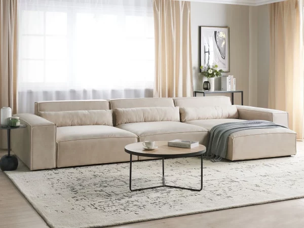 3 Seater L HELLNAR, Beige,DEF