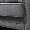 HOMCOM Sofá de 2 Lugares Sofá de Sala de Estar Moderno Estofado em Poliéster com 2 Almofadas Pés de Madeira de Borracha 196x80,5x89cm Cinza
