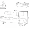 Sofa Bed, ALSTEN, Black,DEF