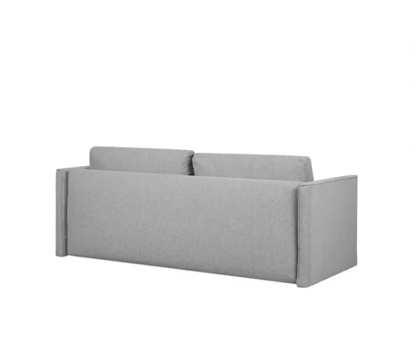 Sofá-cama de 3 lugares com arrumação em tecido cinzento EKSJO