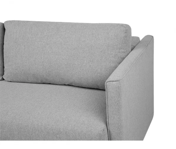 Sofá-cama de 3 lugares com arrumação em tecido cinzento EKSJO