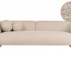 3 Seater Sofa, LEIREN, Beige Boucle DEF