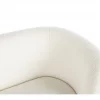 Sofá de 2 lugares estofado em tecido bouclé branco LOEN