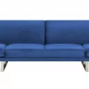 Schlafsofa YORK marineblau Samtstoff CH