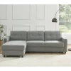 Chaise longue CIAN reversível 3 lugares cinza