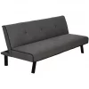 HOMCOM Sofá-cama 3 lugares projeto 2 em 1 Dobrável sem apoio de braços Estofamento em tecido Com toque aveludado Pernas levantadas Estofamento confortável 170x76x72,5 cm Cinza
