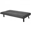 HOMCOM Sofá-cama 3 lugares projeto 2 em 1 Dobrável sem apoio de braços Estofamento em tecido Com toque aveludado Pernas levantadas Estofamento confortável 170x76x72,5 cm Cinza