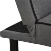 HOMCOM Sofá-cama 3 lugares projeto 2 em 1 Dobrável sem apoio de braços Estofamento em tecido Com toque aveludado Pernas levantadas Estofamento confortável 170x76x72,5 cm Cinza