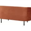 Sofá de 2 lugares em veludo laranja LOEN