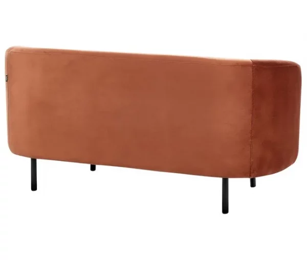 Sofá de 2 lugares em veludo laranja LOEN
