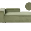 Chaise-longue à esquerda em bombazine verde ARDAL